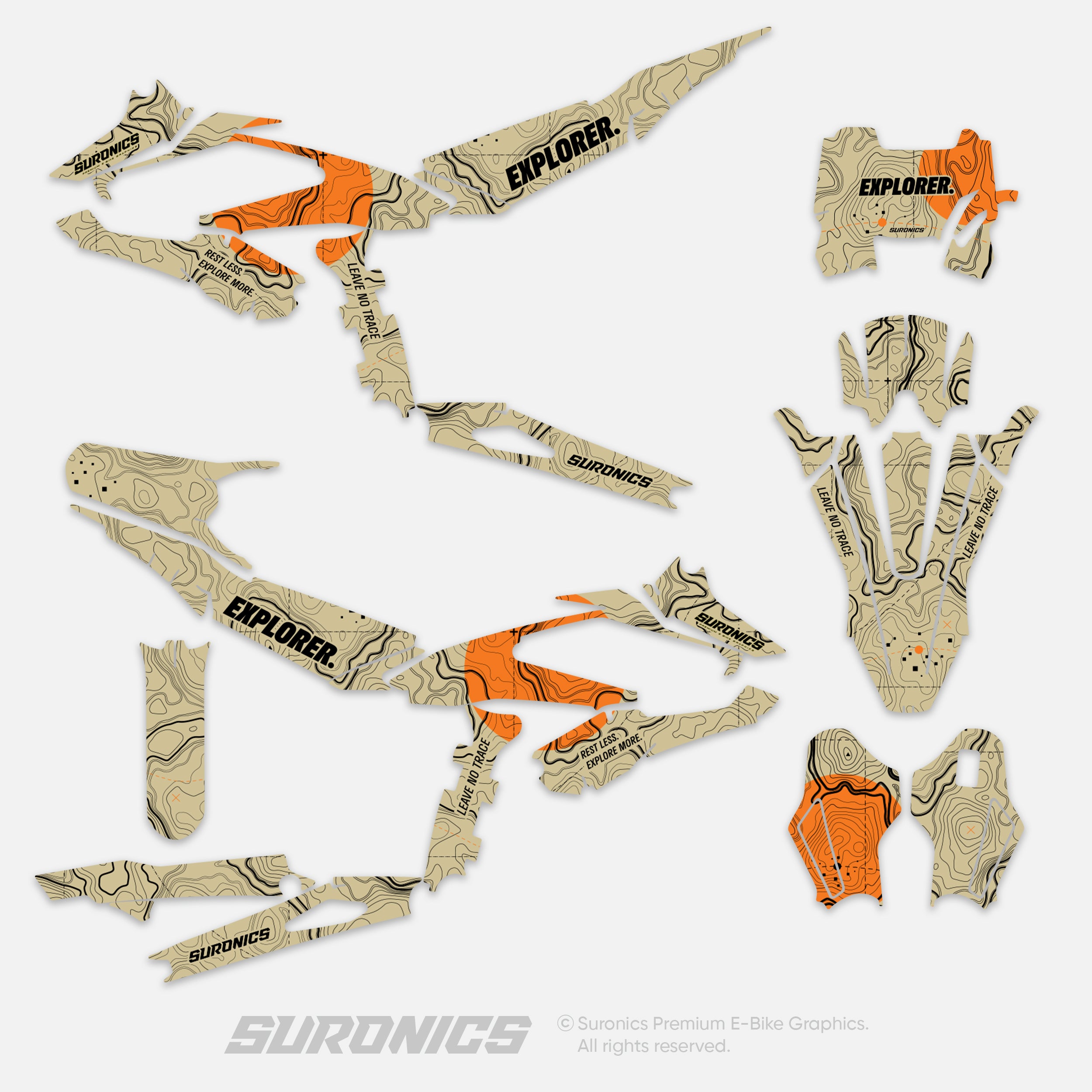 EXPLORER SAND ORANGE Surron Hyper Bee Graphics kit