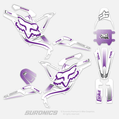 FOX RACER WHITE PURPLE 79Bike Falcon PRO / GT / M Graphics kit