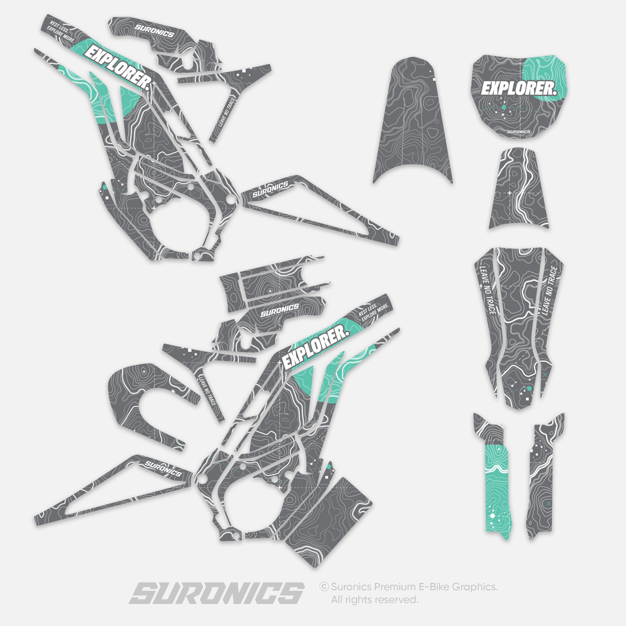 EXPLORER GREY MINT E-Ride Pro SS SR Graphics kit