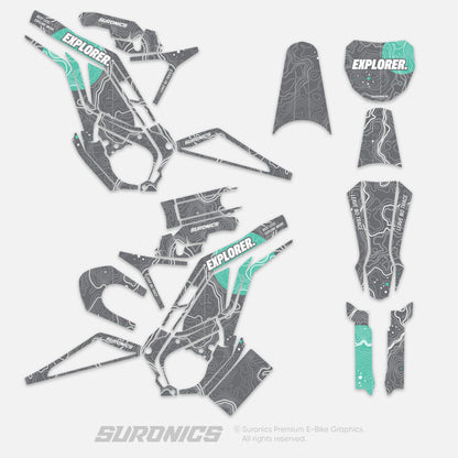 EXPLORER GREY MINT E-Ride Pro SS SR Graphics kit