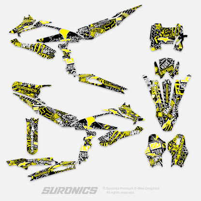STIKCY BLACK YELLOW Surron Hyper Bee Graphics kit