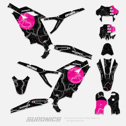 EXPLORER BLACK MAGENTA Surron Light Bee 2 Graphics kit
