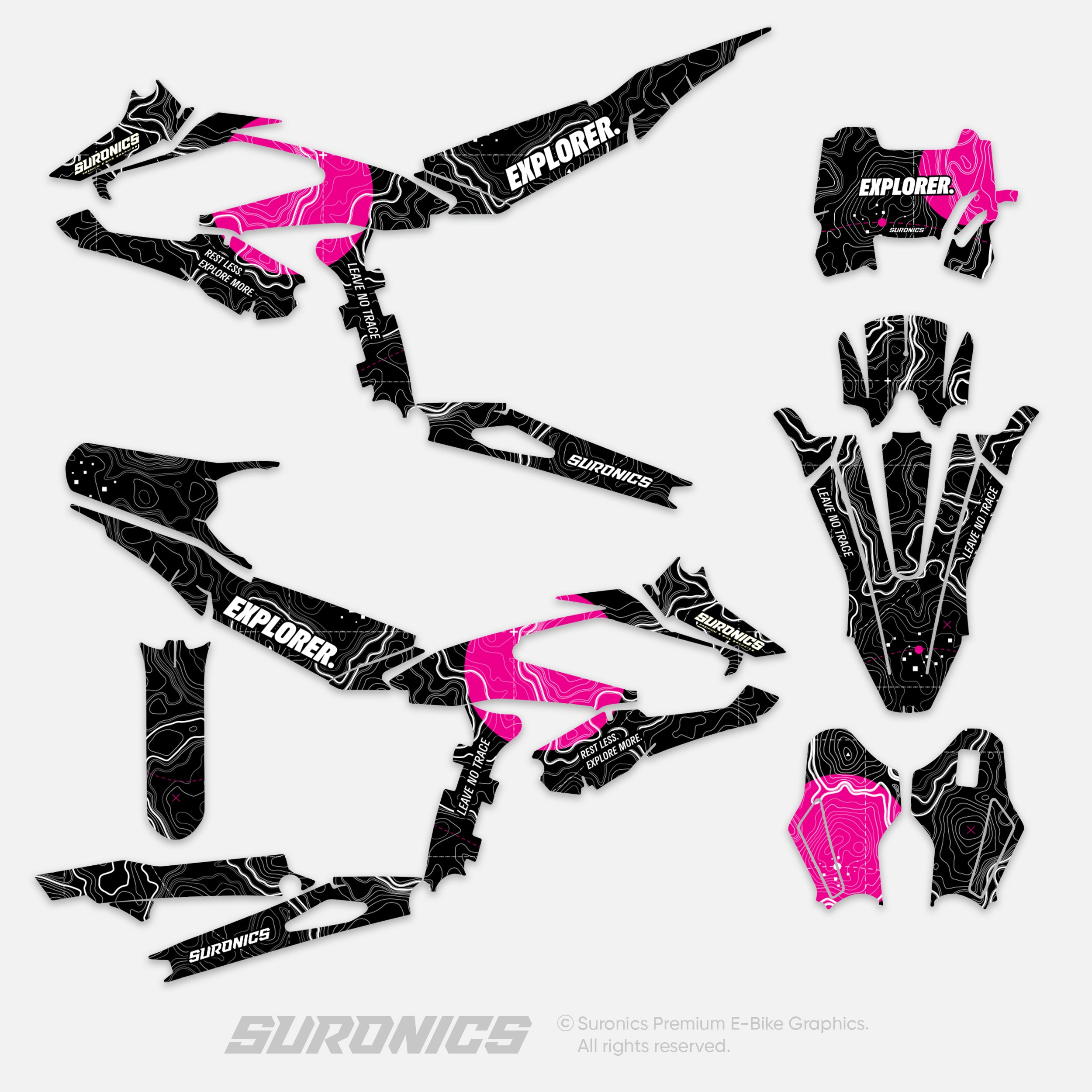 EXPLORER BLACK MAGENTA Surron Hyper Bee Graphics kit