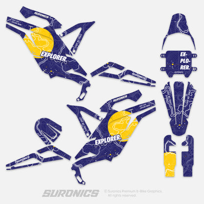 EXPLORER NAVY YELLOW 79Bike Falcon PRO / GT / M Graphics kit