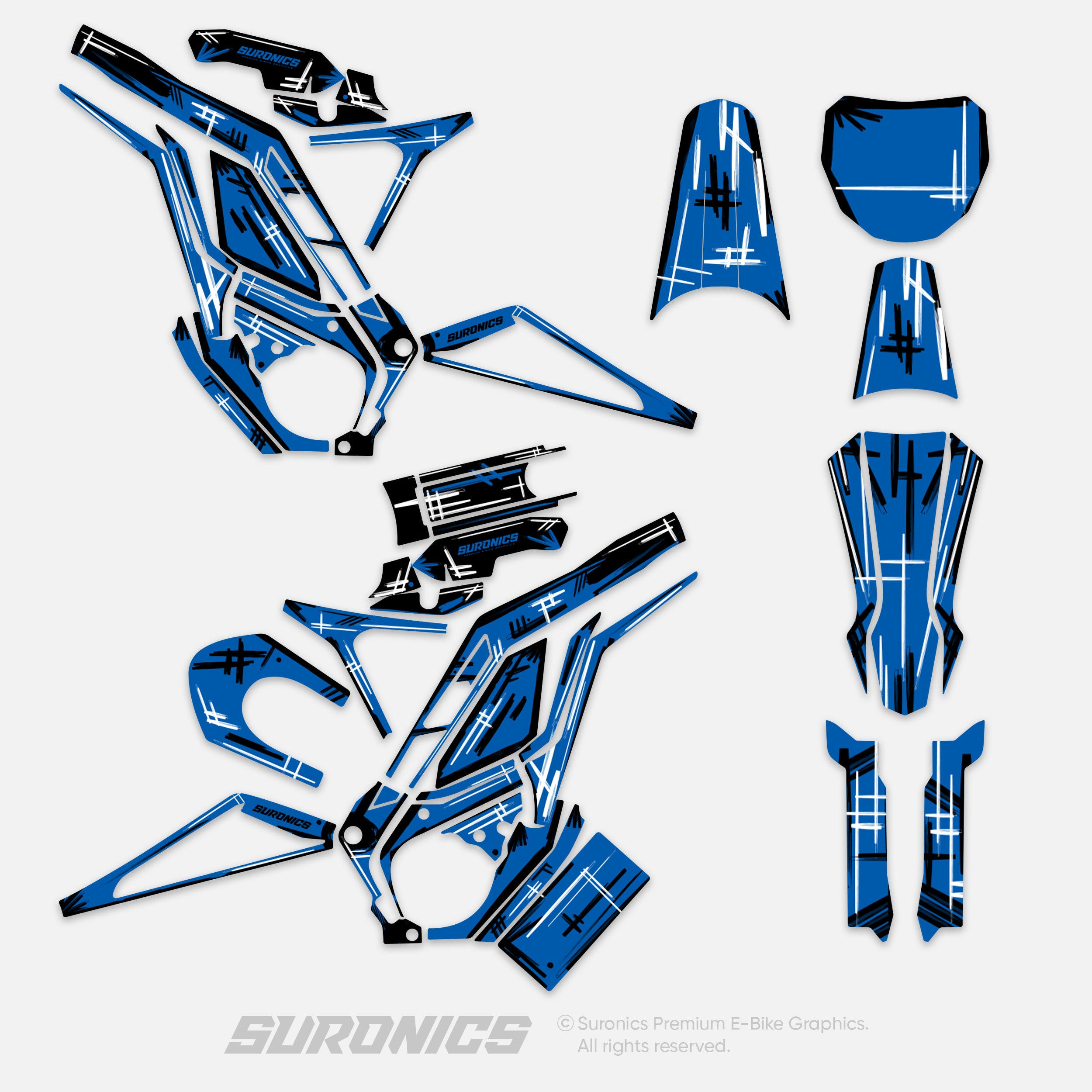 MARKER BLUE E-Ride Pro SS SR Graphics kit