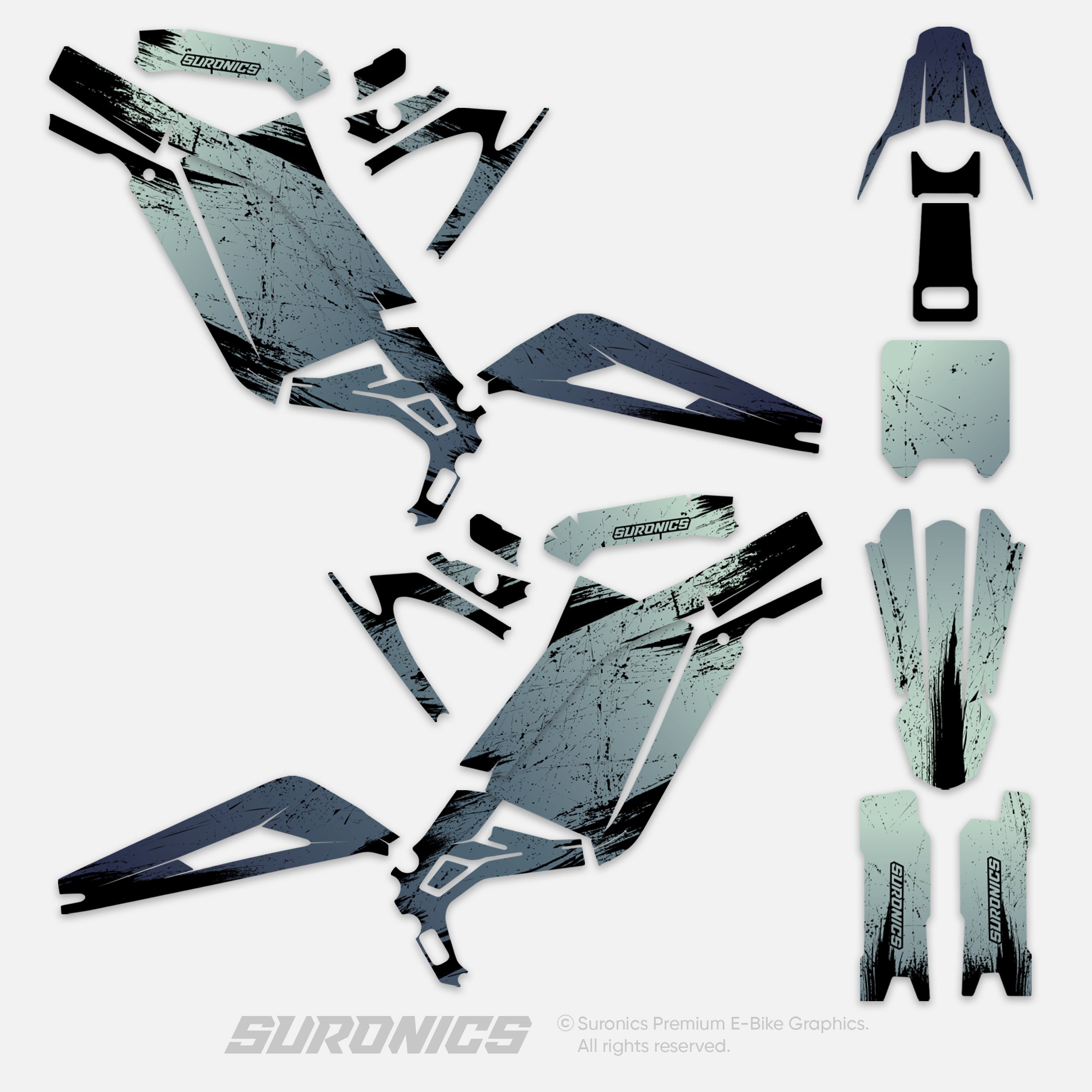 FADE GREY Surron Light Bee Graphics kit