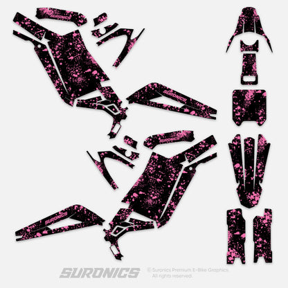 SPLATTER BLACK PINK Surron Light Bee Graphics kit