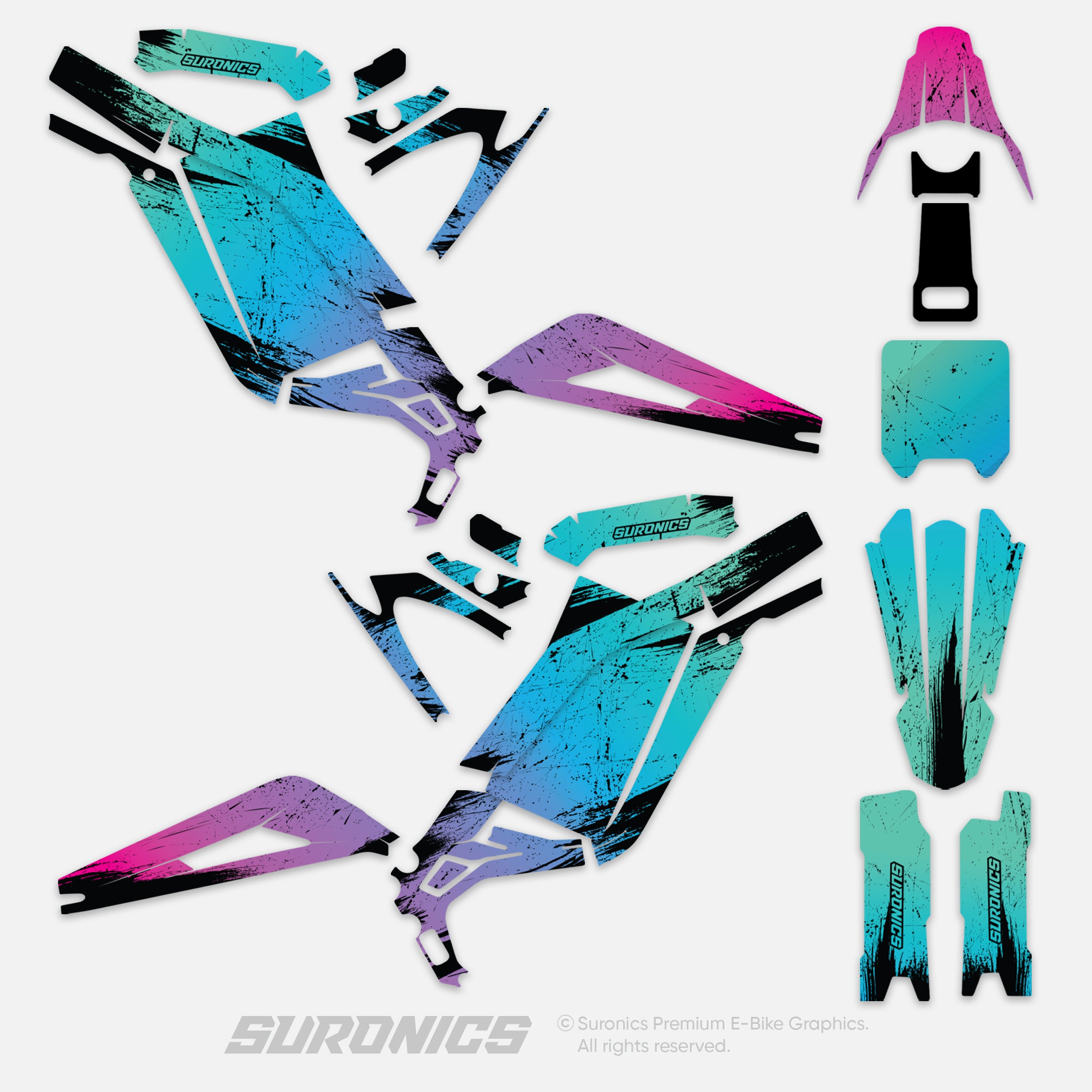 FADE MAGENTA MINT Surron Light Bee Graphics kit