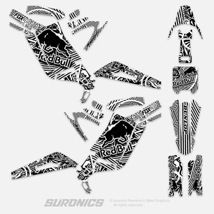 RACE ART BLACK WHITE Surron Light Bee Graphics kit
