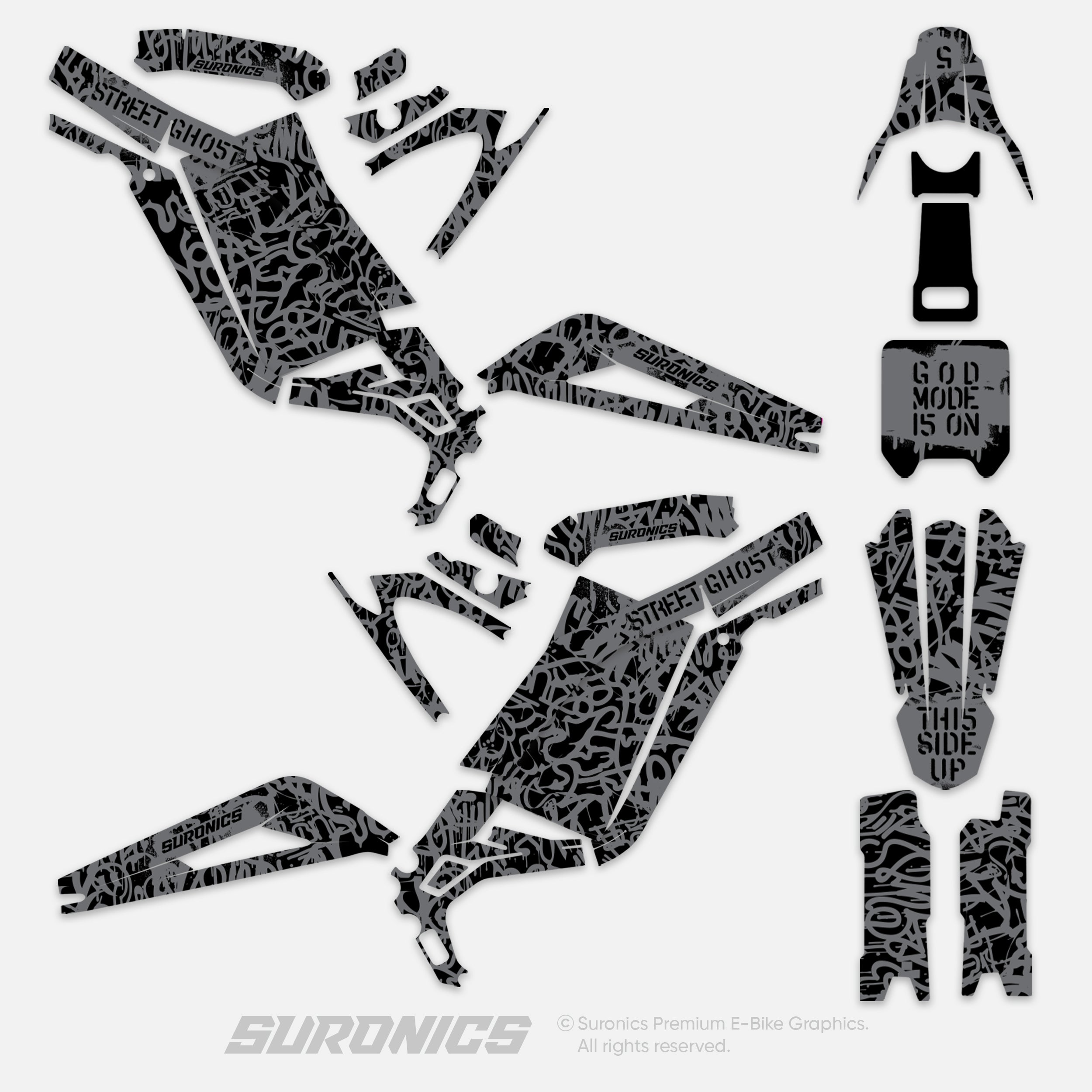 STREET GHOST BLACK MAGENTA Surron Light Bee Graphics kit