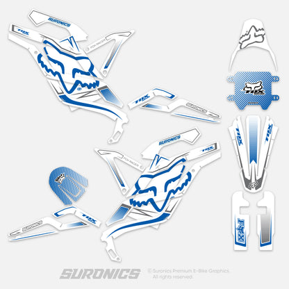 FOX RACER WHITE BLUE 79Bike Falcon PRO / GT / M Graphics kit