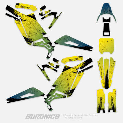 FADE NAVY YELLOW Surron Light Bee Graphics kit