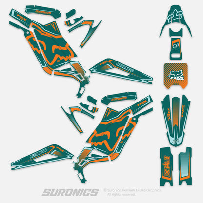 FOX RACER AVENTUR ORANGE Surron Light Bee Graphics kit