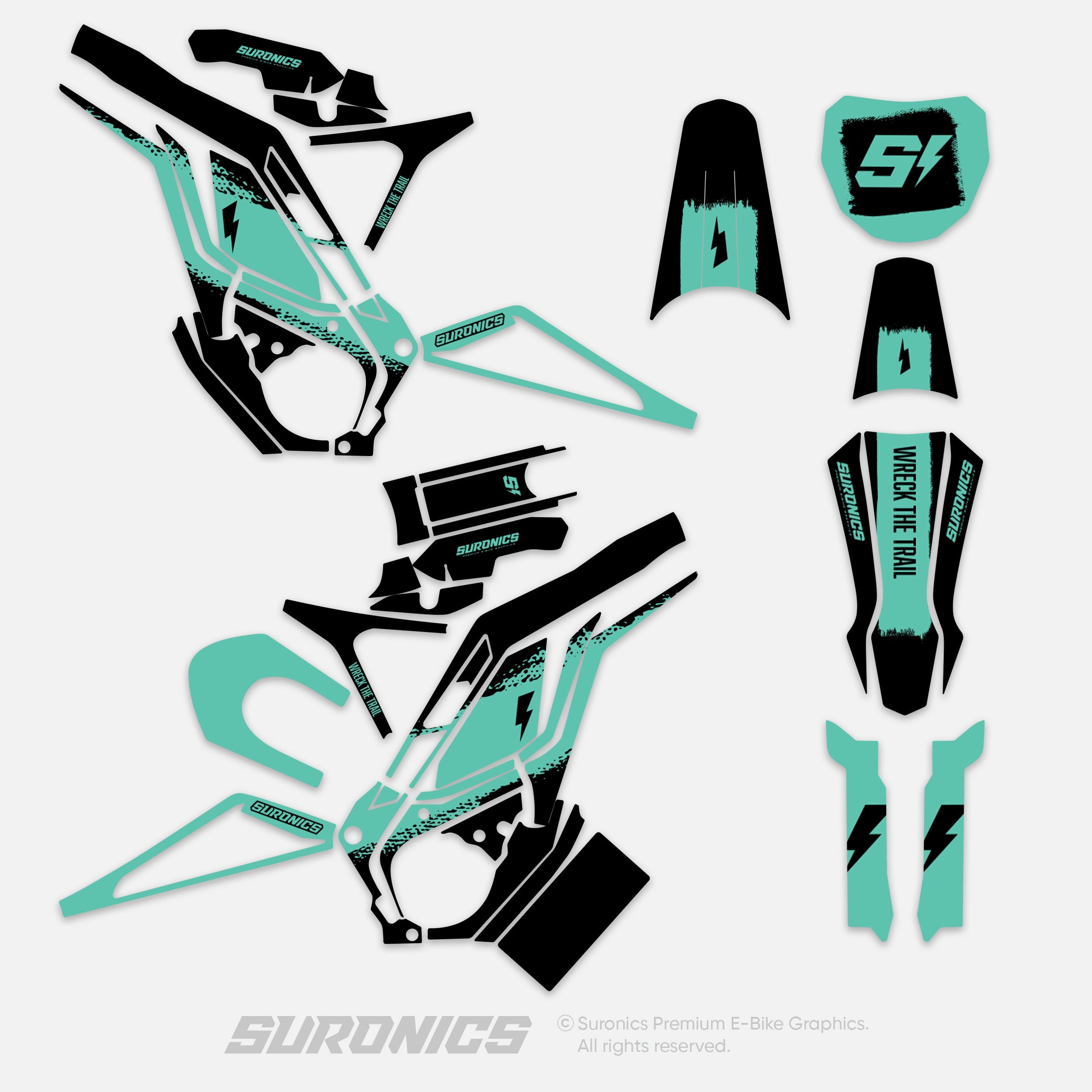 HALF BLACK MINT E-Ride Pro SS SR Graphics kit