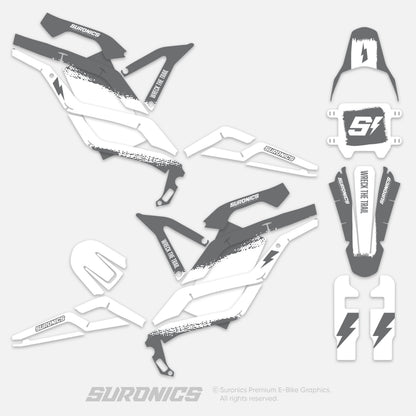 HALF GREY WHITE 79Bike Falcon PRO / GT / M Graphics kit