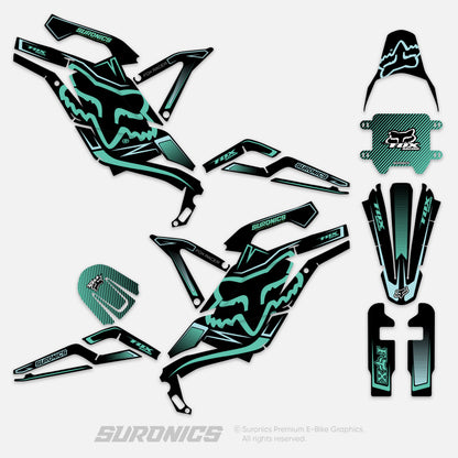 FOX RACER BLACK MINT 79Bike Falcon PRO / GT / M Graphics kit