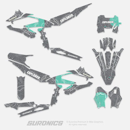 EXPLORER GREY MINT Surron Hyper Bee Graphics kit