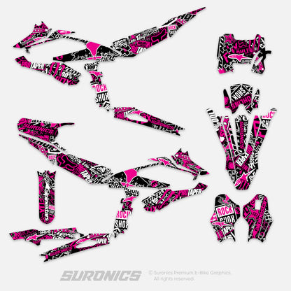 STIKCY BLACK MAGENTA Surron Hyper Bee Graphics kit