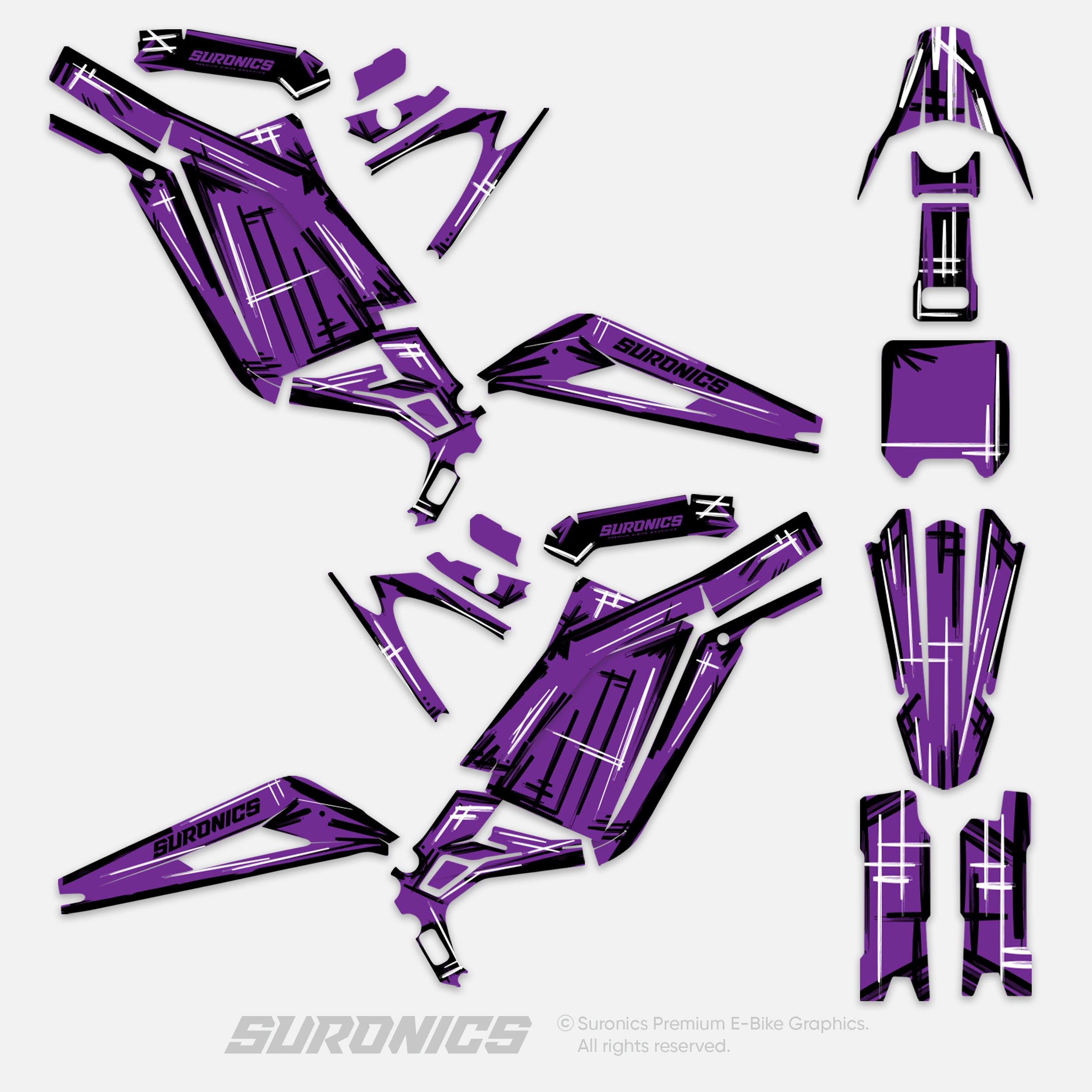 MARKER PURPLE Surron Light Bee Graphics kit
