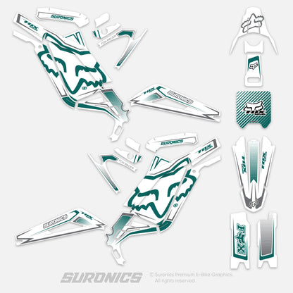 FOX RACER WHITE AVENTUR Surron Light Bee Graphics kit