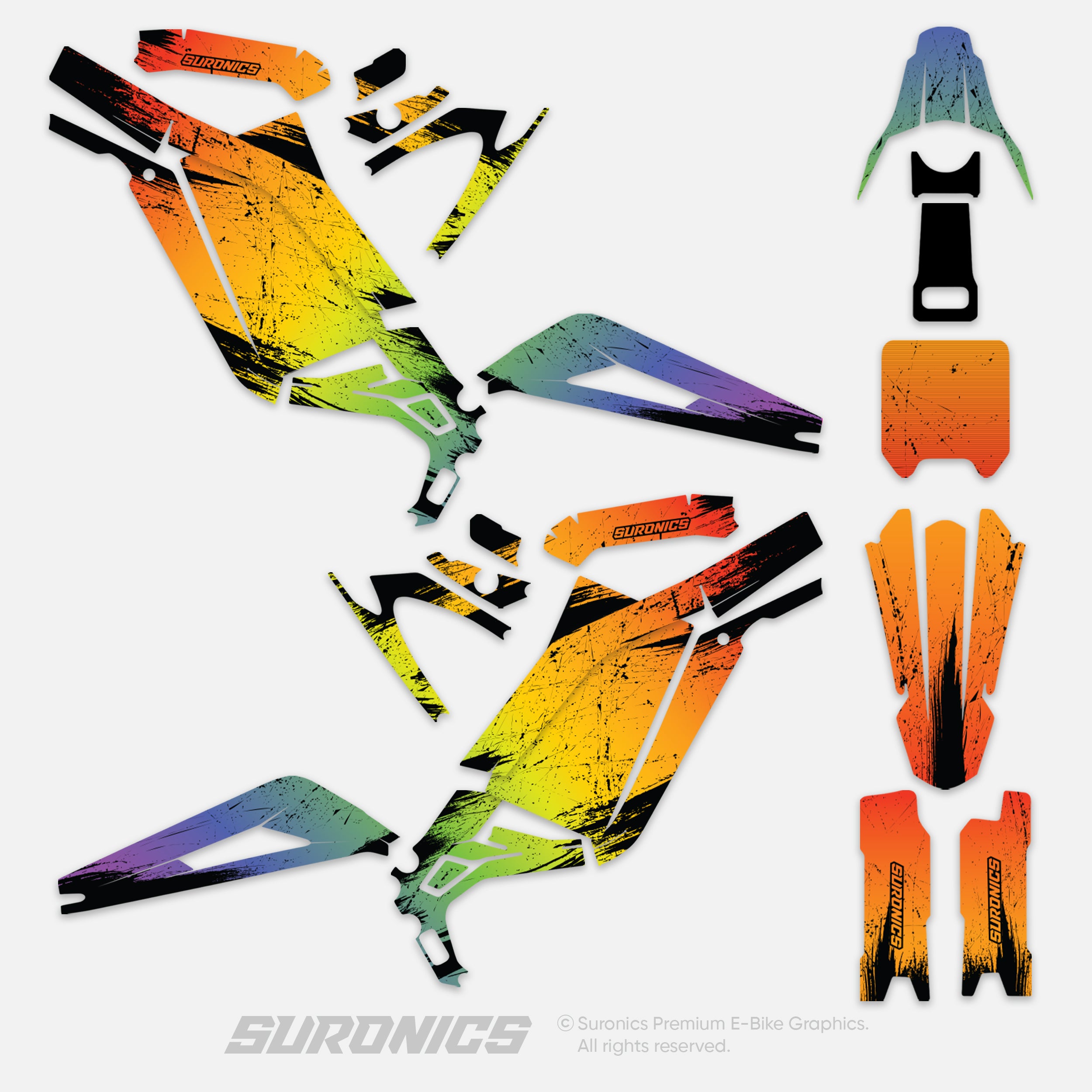 FADE RAINBOW Surron Light Bee Graphics kit