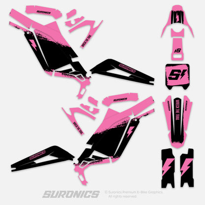 HALF BLACK PINK Surron Light Bee Graphics kit