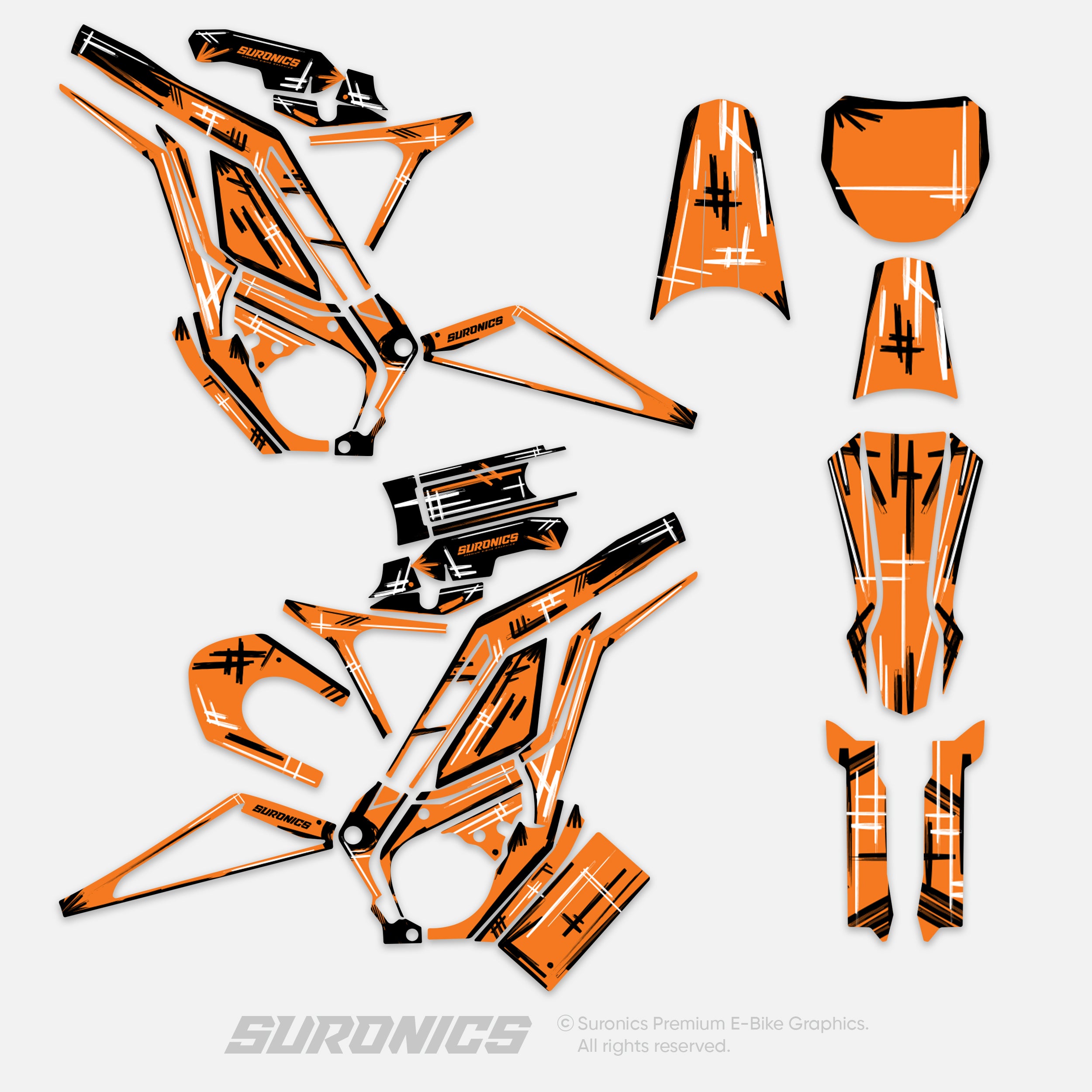 MARKER ORANGE Eride Pro SS SR Graphics kit
