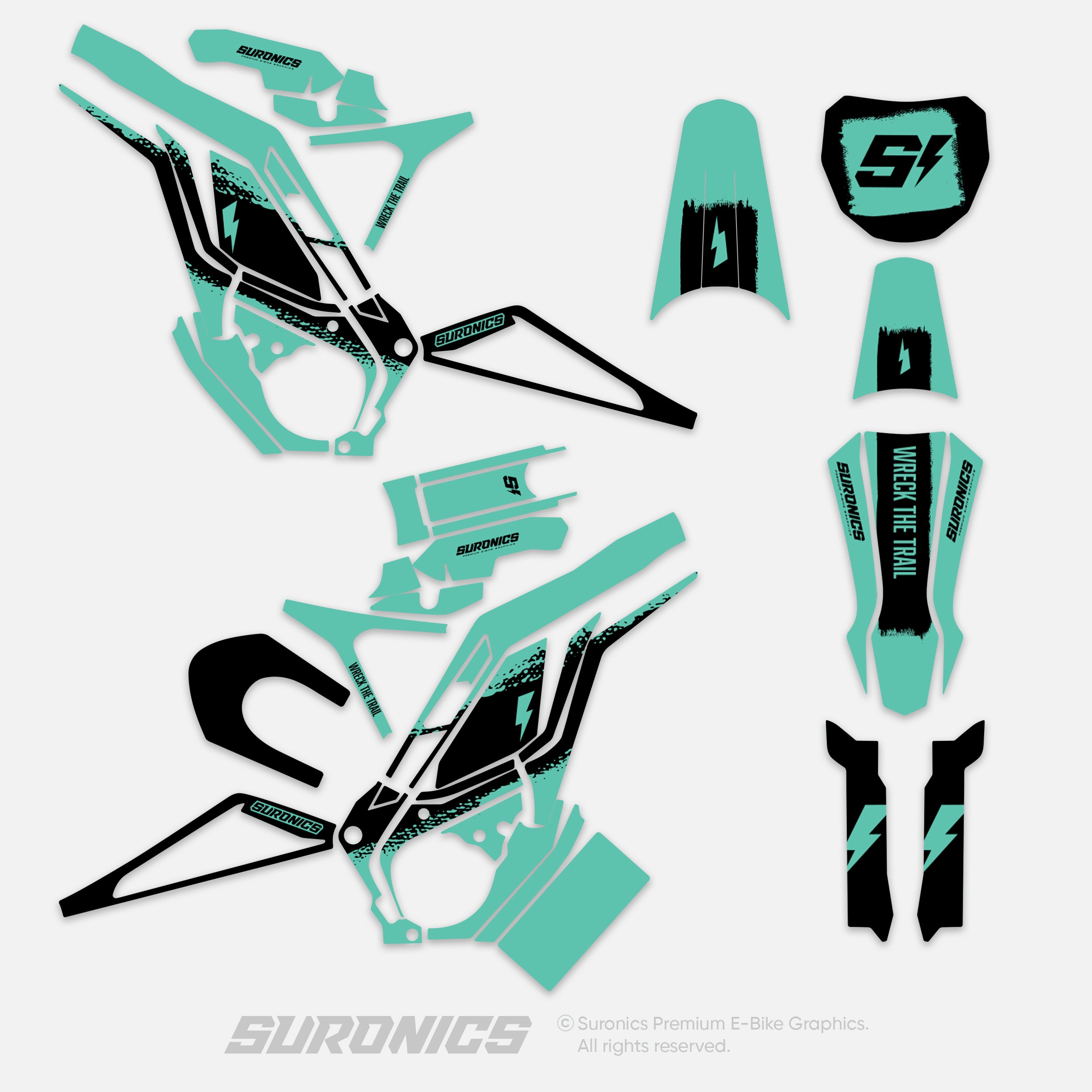 HALF MINT BLACK E-Ride Pro SS SR Graphics kit