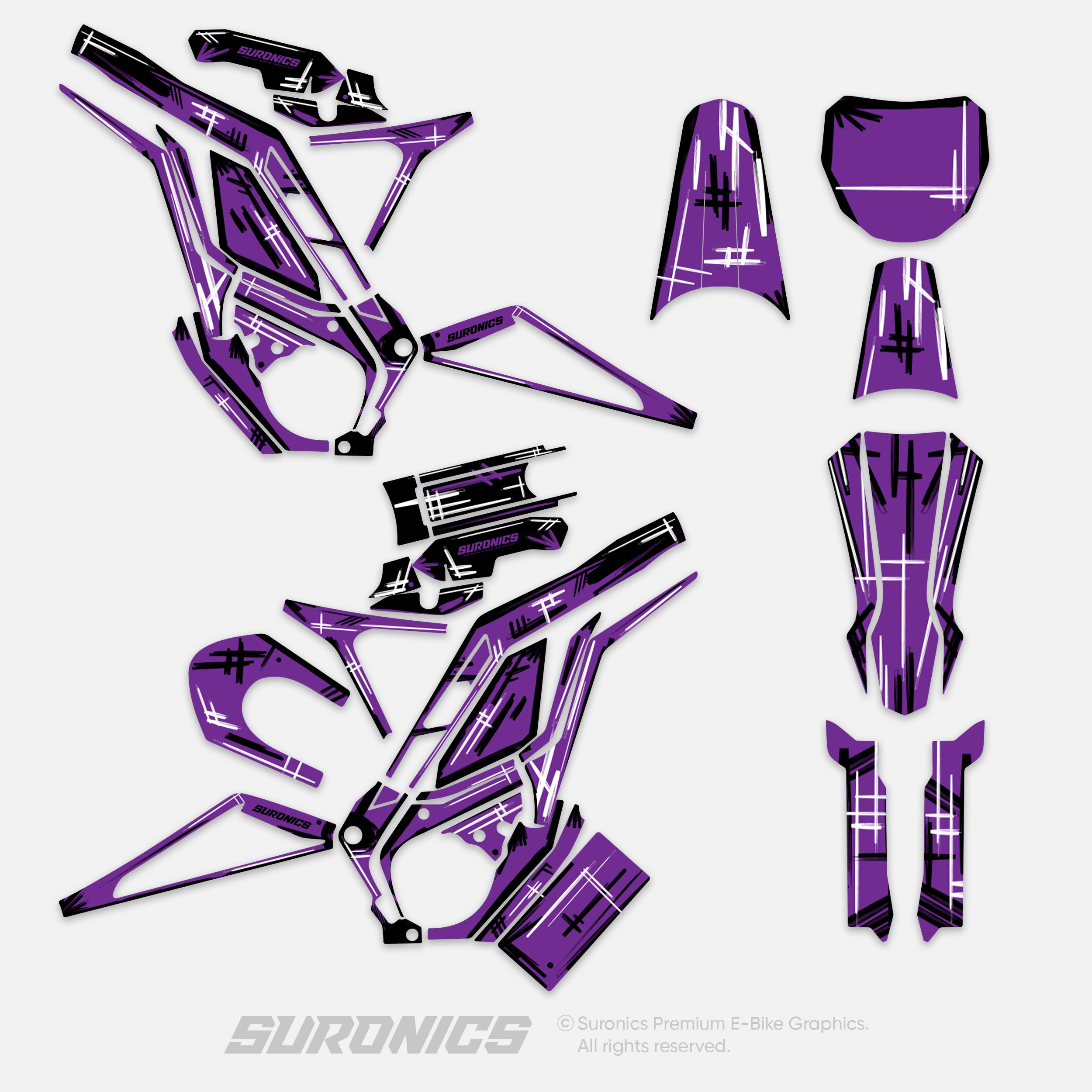 MARKER PURPLE Eride Pro SS SR Graphics kit
