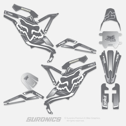 FOX RACER GREY WHITE Ventus One Graphics kit