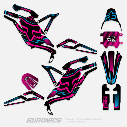FOX RACER BLACK MAGENTA Ventus One Graphics kit