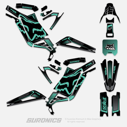 FOX RACER BLACK MINT Surron Light Bee Graphics kit