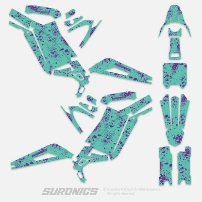 SPLATTER MINT PURPLE Surron Light Bee Graphics kit