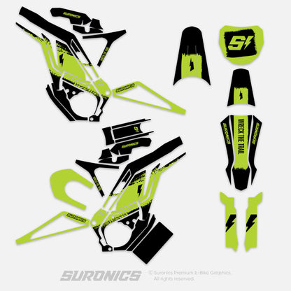 HALF BLACK GREEN E-Ride Pro SS SR Graphics kit