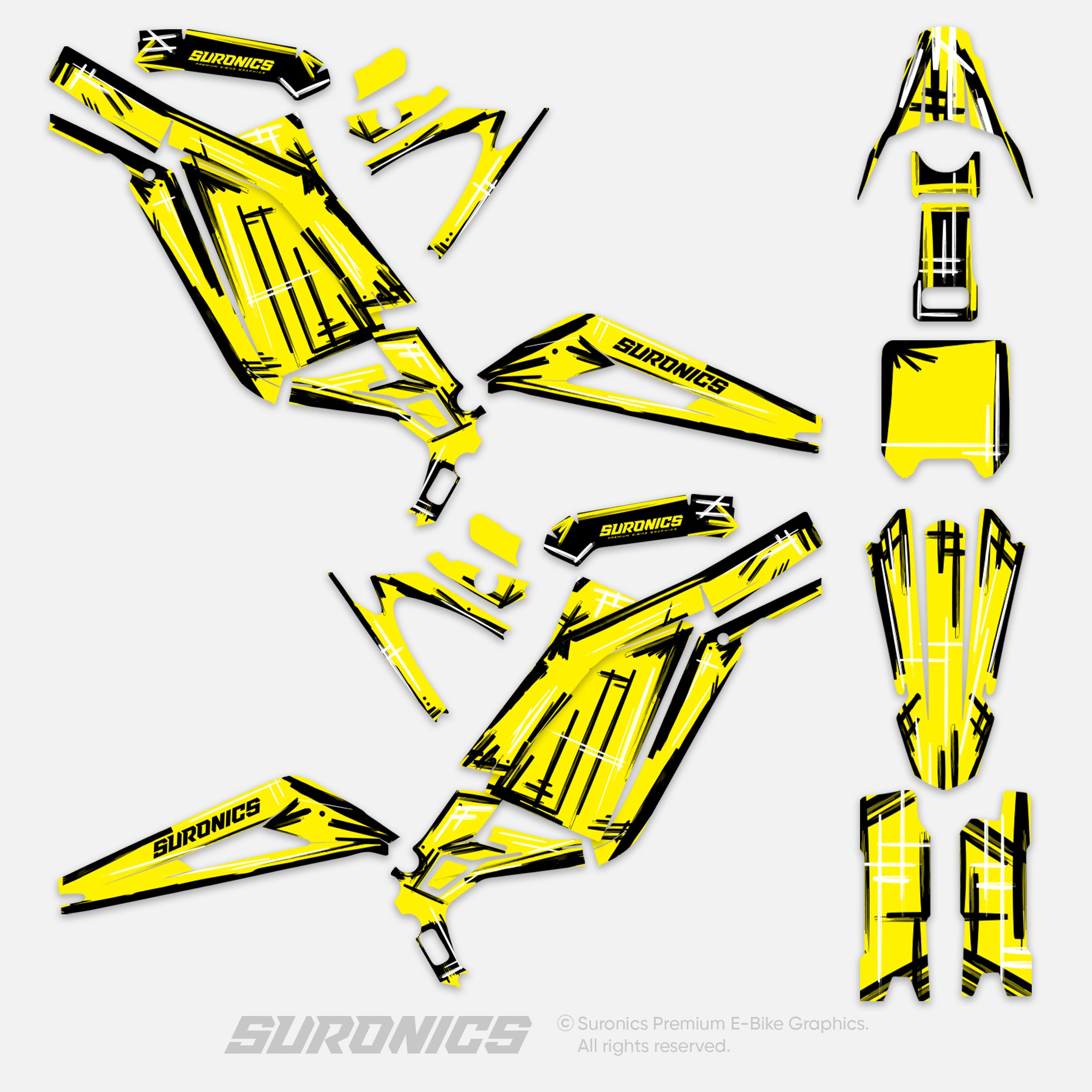 MARKER YELLOW Surron Light Bee Graphics kit
