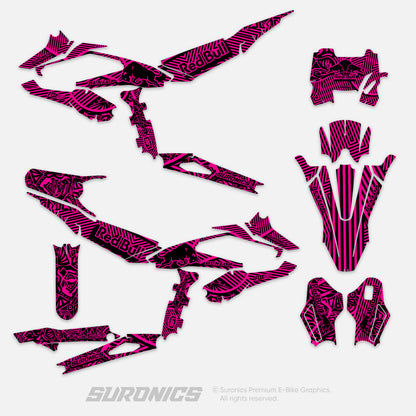 RACE ART BLACK MAGENTA Surron Hyper Bee Graphics kit