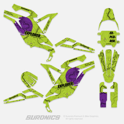 EXPLORER GREEN PURPLE 79Bike Falcon PRO / GT / M Graphics kit