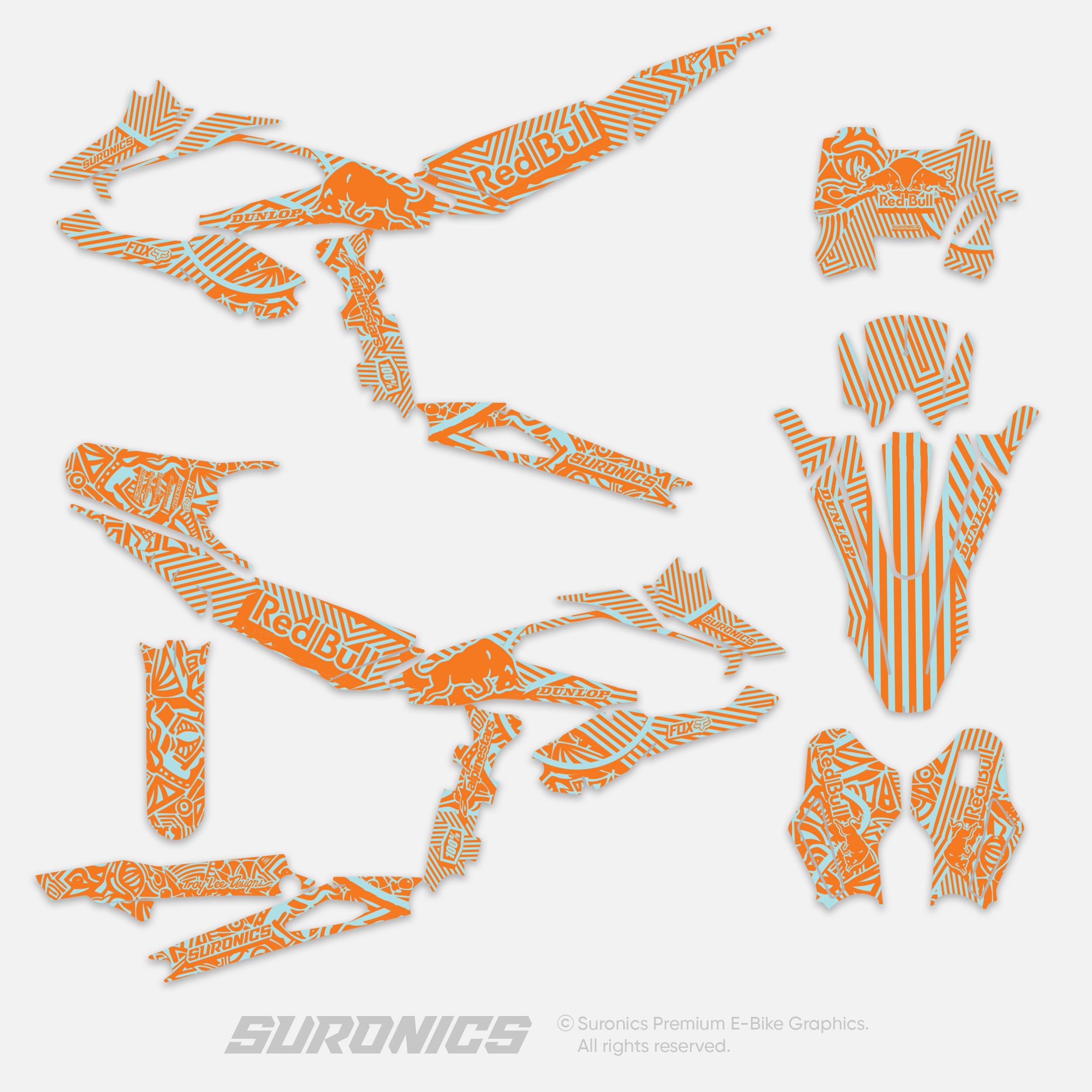 RACE ART ORANGE MILKY Surron Hyper Bee Graphics kit