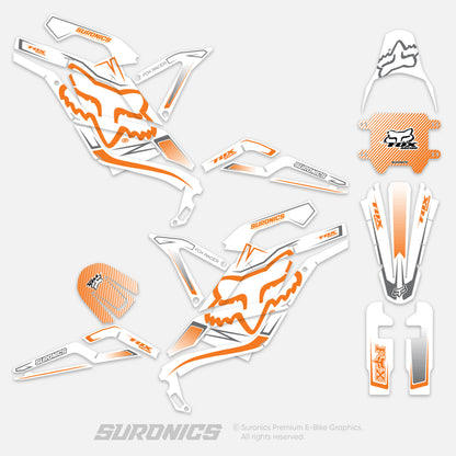 FOX RACER WHITE ORANGE 79Bike Falcon PRO / GT / M Graphics kit