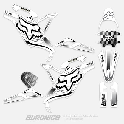 FOX RACER WHITE BLACK Ventus One Graphics kit