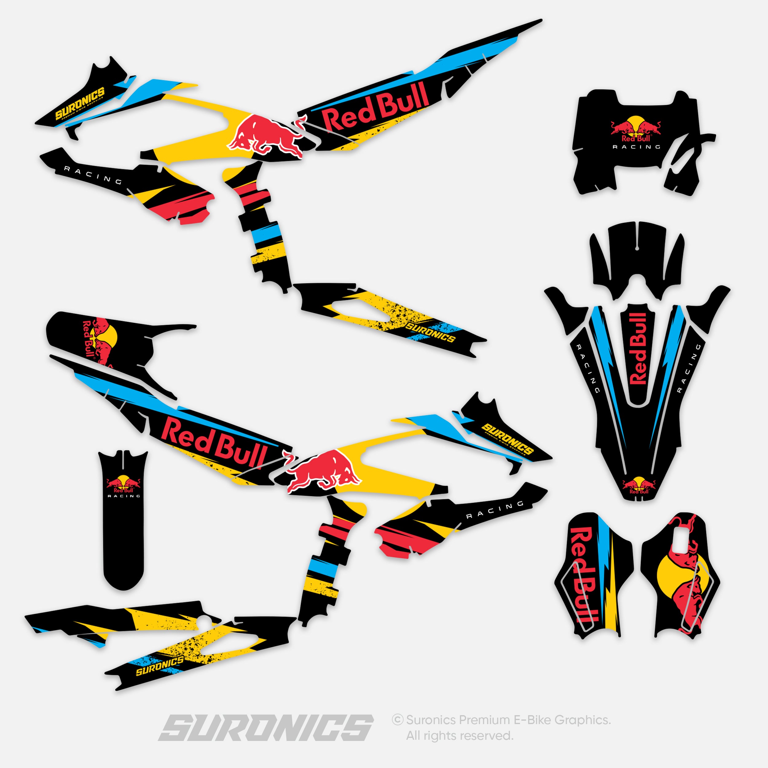 ORIGINAL BULL BLACK Surron Hyper Bee Graphics kit