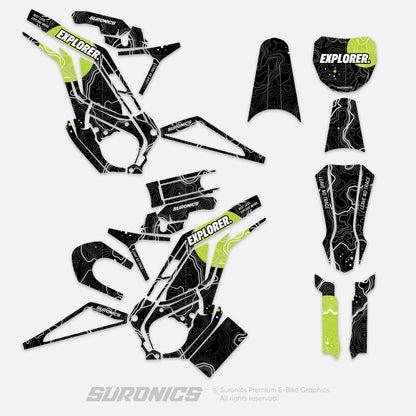 EXPLORER BLACK GREEN E-Ride Pro SS SR Graphics kit