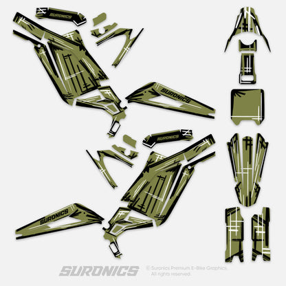 MARKER OLIVE Surron Light Bee Graphics kit