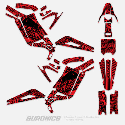 RACE ART BLACK RED Surron Light Bee Graphics kit