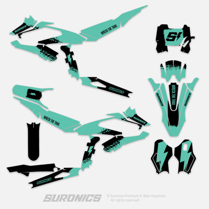HALF MINT BLACK Surron Hyper Bee Graphics kit