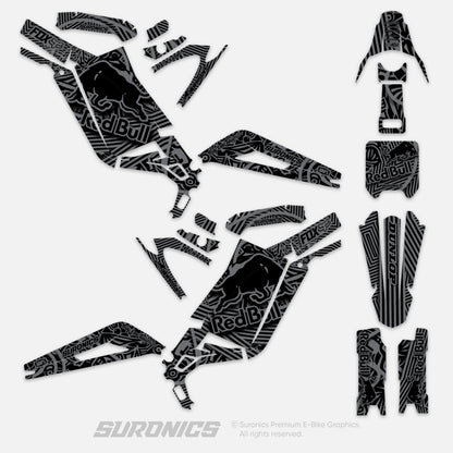 RACE ART BLACK GREY Surron Light Bee Graphics kit