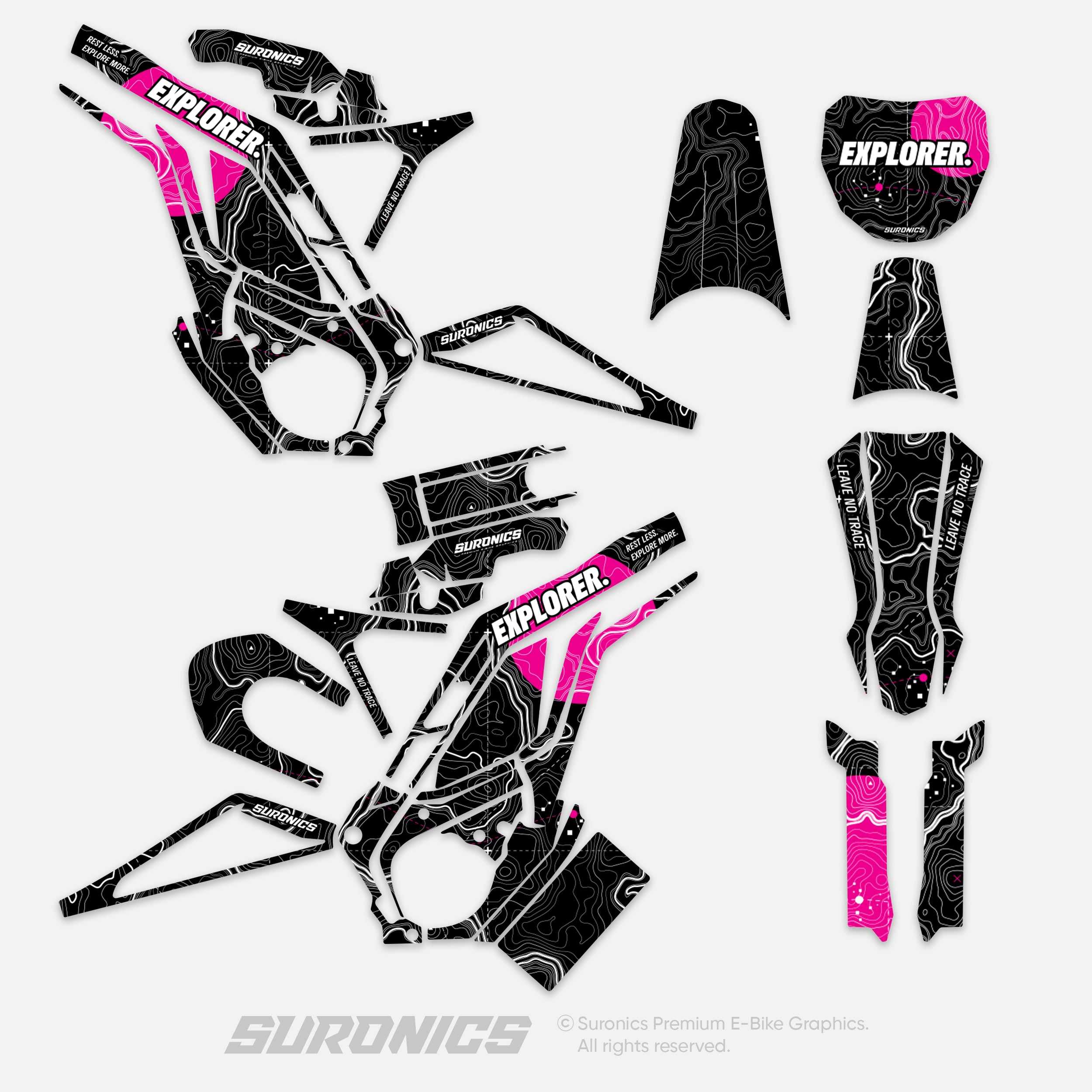 EXPLORER BLACK MAGENTA E-Ride Pro SS SR Graphics kit