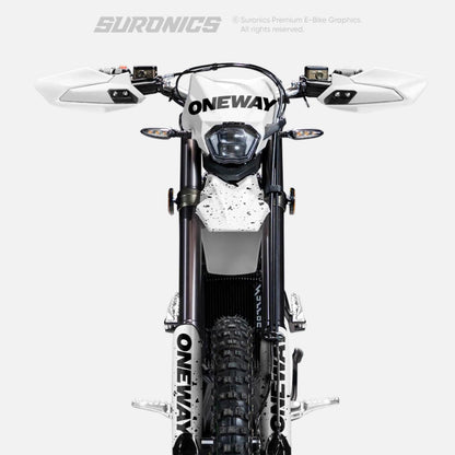 ONEWAY WHITE BLACK Surron Ultra Bee Graphics kit