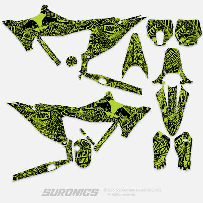STICKY BLACK GREEN Stark Varg Graphics kit