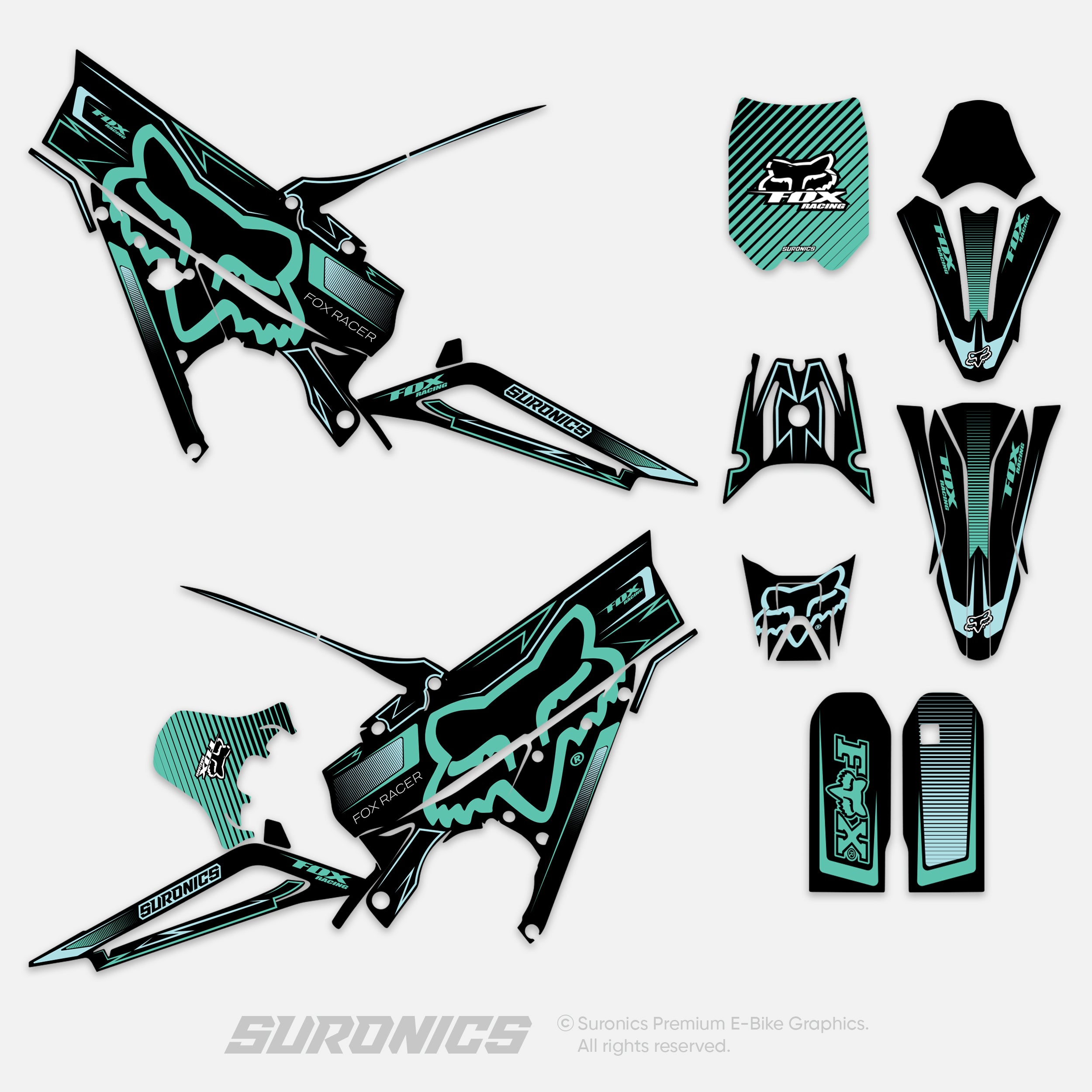 FOX RACER BLACK MINT Talaria XXX Graphics kit